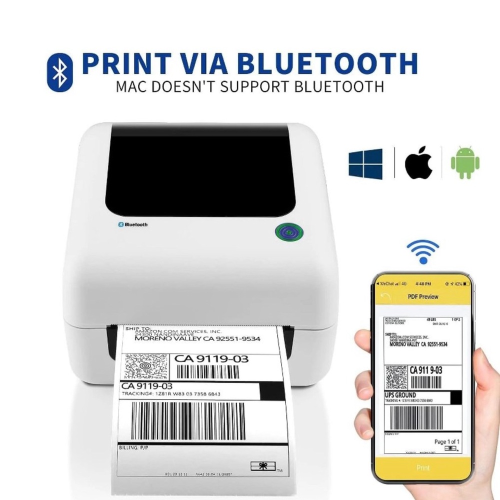 Jadens 168BT wireless Thermal Label printer white - Picture 6 of 8